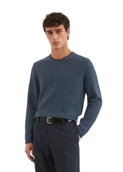 Marc O'Polo Rundhalspullover Blau/Grau/Hellblau/Dunkelblau