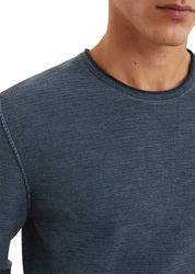 Marc O'Polo Rundhalspullover Blau/Grau/Hellblau/Dunkelblau