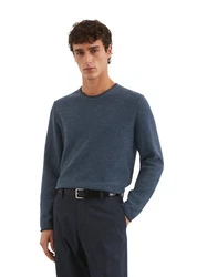 Marc O'Polo Rundhalspullover Blau/Grau/Hellblau/Dunkelblau
