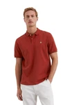 Marc O'Polo Poloshirt Rot/Braun/Orange