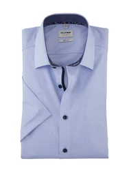 OLYMP Kurzarmhemd Dunkelblau/Pastell/Blau/Grau/Hellblau