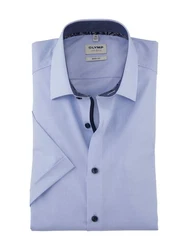 OLYMP Kurzarmhemd Dunkelblau/Pastell/Blau/Grau/Hellblau