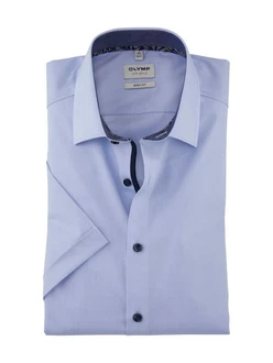 OLYMP Kurzarmhemd Dunkelblau/Pastell/Blau/Grau/Hellblau