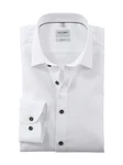 OLYMP Langarmhemd Creme/Weiß/Dunkelblau