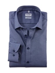 OLYMP Langarmhemd Dunkelblau/Grau/Hellblau/Blau