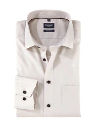 OLYMP Langarmhemd Creme/Beige/Khaki/Braun