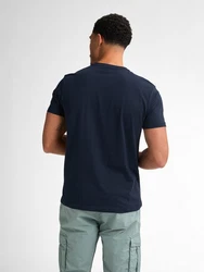Petrol Industries T-Shirt mit Aufdruck Dunkelblau/Blau
