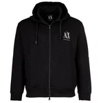 ARMANI EXCHANGE Sweatshirt Herren Sweatjacke mit Kapuze Hoodie Full-Zip schwarz/weiß