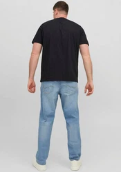 Jack & Jones T-Shirt JJEStar Dunkelblau/Schwarz