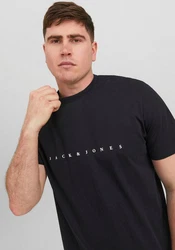 Jack & Jones T-Shirt JJEStar Dunkelblau/Schwarz