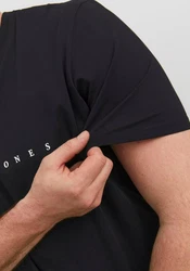 Jack & Jones T-Shirt JJEStar Dunkelblau/Schwarz