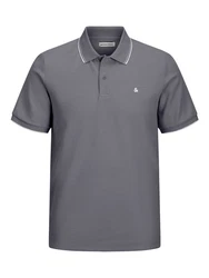 JACK & JONES Poloshirt JJEAUSTIN Dunkelgrau/Grau/Hellgrau/Dunkelblau
