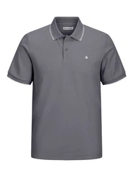JACK & JONES Poloshirt JJEAUSTIN Dunkelgrau/Grau/Hellgrau/Dunkelblau