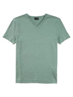OLYMP T-Shirt Casual Wirk Linen V-Neck