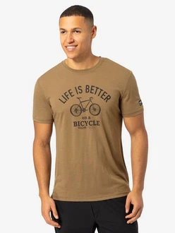 SUPER.NATURAL T-Shirt BETTER BIKE TEE Herren Braun/Khaki/Dunkelgrün SUPER.NATURAL T-Shirt BETTER BIKE TEE Herren Braun/Khaki/Dunkelgrün