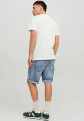 JACK & JONES T-Shirt 'JJEJeans' navy / weiß