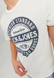 JACK & JONES T-Shirt 'JJEJeans' navy / weiß