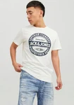 JACK & JONES T-Shirt 'JJEJeans' navy / weiß