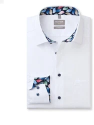 OLYMP Businesshemd Luxor comfort fit Weiß/Creme