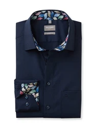 OLYMP Businesshemd Luxor comfort fit Dunkelblau/Hellblau