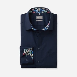 OLYMP Businesshemd Luxor comfort fit Dunkelblau/Hellblau