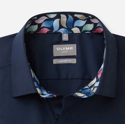 OLYMP Businesshemd Luxor comfort fit Dunkelblau/Hellblau