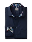 OLYMP Businesshemd Luxor comfort fit Dunkelblau/Hellblau