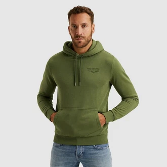 PME LEGEND Hoodie mit Logo Print Dunkelgrün/Grün