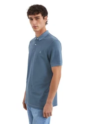 Marc O'Polo Poloshirt Bio-Baumwoll-Stretch Blau/Grau/Hellblau