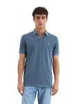 Marc O'Polo Poloshirt Bio-Baumwoll-Stretch Blau/Grau/Hellblau