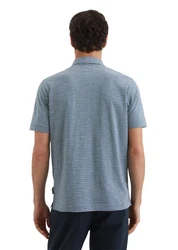 Marc O'Polo Poloshirt Slub-Jersey Grau/Hellblau/Blau