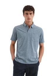 Poloshirt aus weichem Slub-Jersey