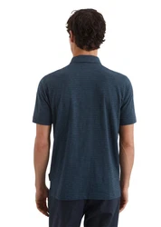 Marc O'Polo Poloshirt Slub-Jersey Dunkelblau/Blau/Hellblau/Grau