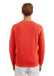 Marc O'Polo Rundhalspullover Rot/Orange