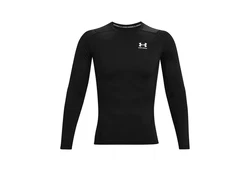 Under Armour HeatGear Armour Comp LS Funktionsshirt schwarz/weiß