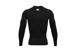 Under Armour HeatGear Armour Comp LS Funktionsshirt schwarz/weiß
