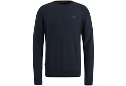 PME LEGEND Strickpullover Rundhals Dunkelblau/Blau