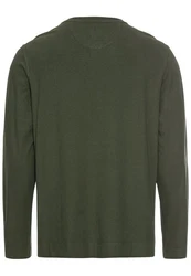 camel active T-Shirt Henley Dunkelgrün/Grün