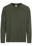 camel active T-Shirt Henley Dunkelgrün/Grün