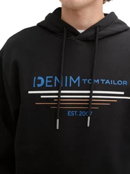 TOM TAILOR Langarmshirt royalblau / orange / schwarz / wei