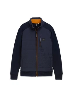 TOM TAILOR Hybrid Sweatjacke mit Stehkragen und Langarmshirt