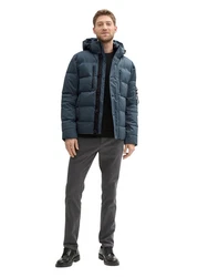 TOM TAILOR Winterjacke Pufferjacke mit abnehmbarer Kapuze Blau/Dunkelblau/Hellblau