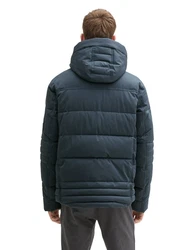 TOM TAILOR Winterjacke Pufferjacke mit abnehmbarer Kapuze Blau/Dunkelblau/Hellblau