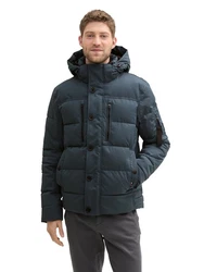TOM TAILOR Winterjacke Pufferjacke mit abnehmbarer Kapuze Blau/Dunkelblau/Hellblau