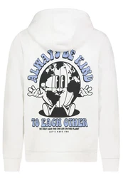 SUBLEVEL Hoodie Sweathoodie Creme/Blau/Weiß/Dunkelblau