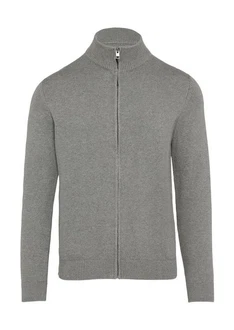 s.Oliver Strickjacke mit Stehkragen Rippblende