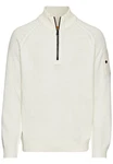 camel active Strickpullover Troyer Khaki/Weiß/Creme/Gelb/Beige