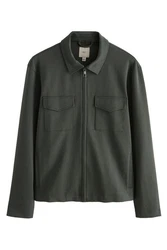 Next Hemdjacke aus Jersey Dunkelgrün/Khaki/Dunkelgrau/Grün