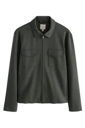 Next Hemdjacke aus Jersey Dunkelgrün/Khaki/Dunkelgrau/Grün