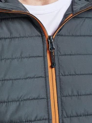 JACK & JONES JJEMULTI QUILTED JACKET Hybridjacke Dunkelblau/Orange/Blau/Grau